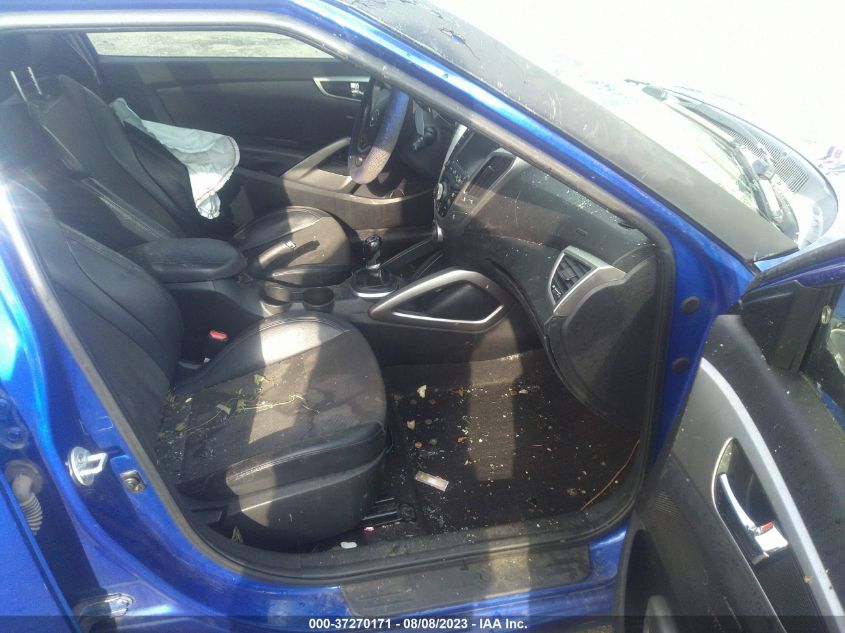 2013 HYUNDAI VELOSTER W/BLACK INT - KMHTC6AD1DU165008