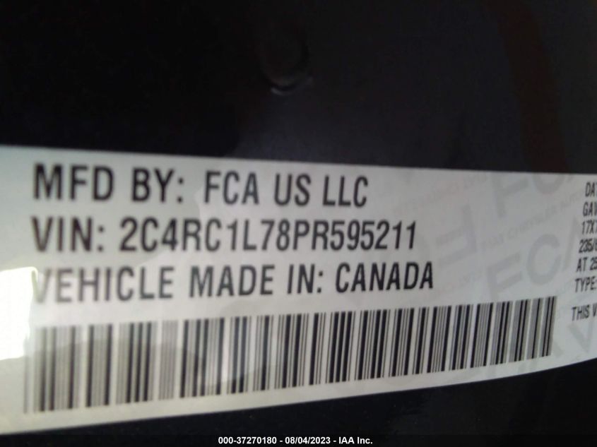 2023 CHRYSLER PACIFICA - 2C4RC1L78PR595211