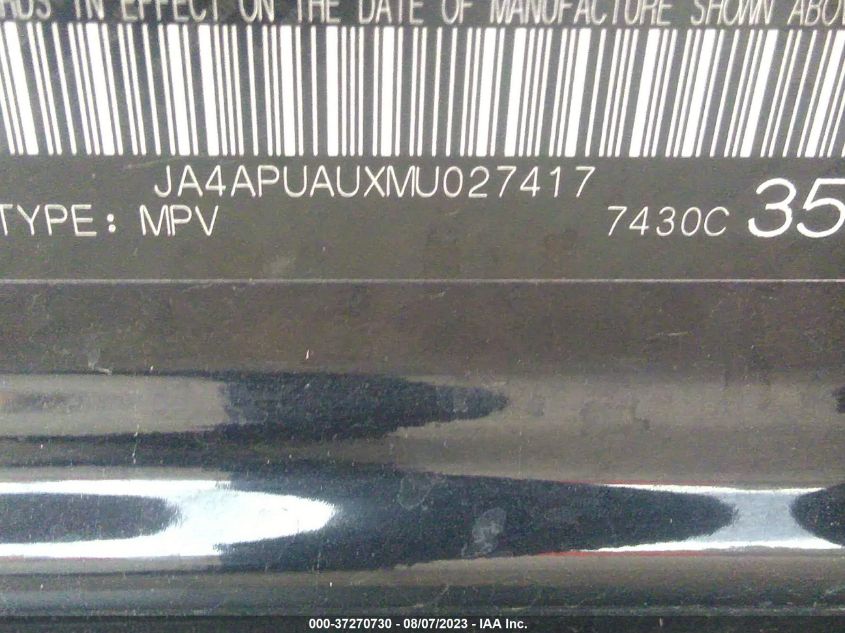 2021 MITSUBISHI OUTLANDER SPORT ES/LE/BE/S - JA4APUAUXMU027417