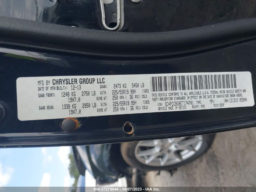 2014 DODGE JOURNEY SXT - 3C4PDCBG8ET174701