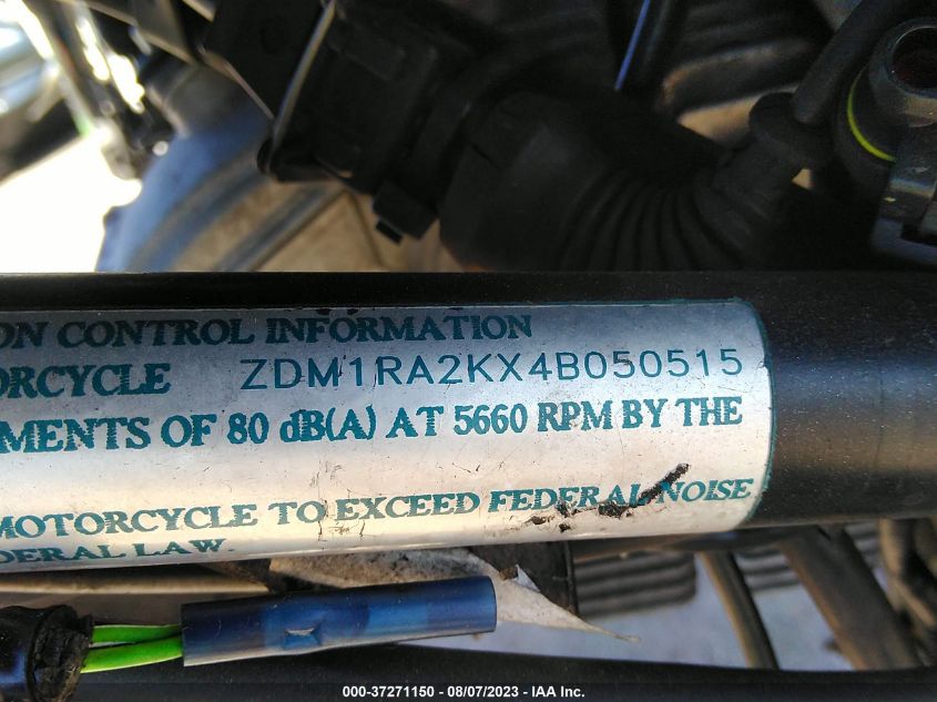 2004 DUCATI M600 ZDM1RA2KX4B050515