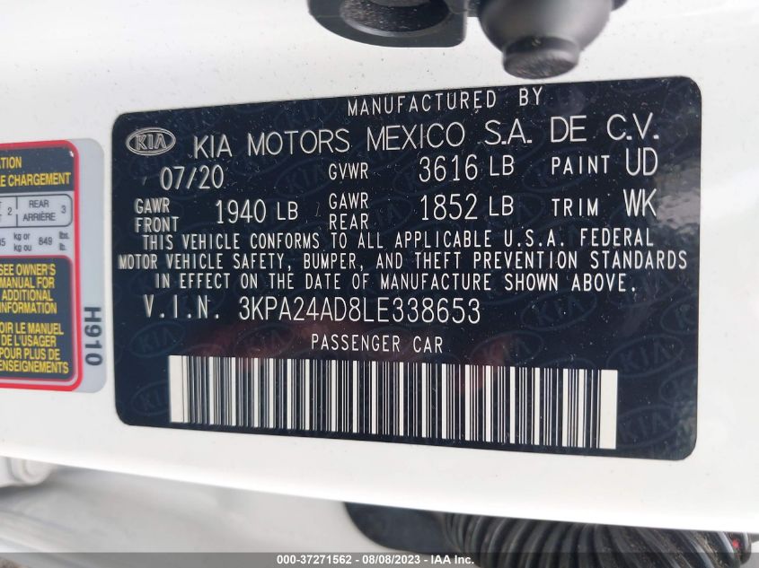 2020 KIA RIO LX - 3KPA24AD8LE338653