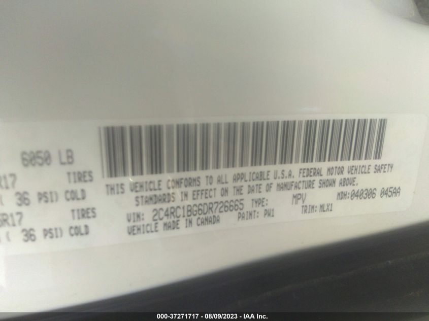 2013 CHRYSLER TOWN & COUNTRY TOURING - 2C4RC1BG6DR726665