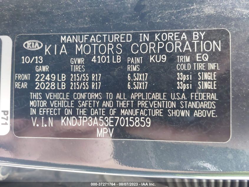2014 KIA SOUL + - KNDJP3A53E7015859