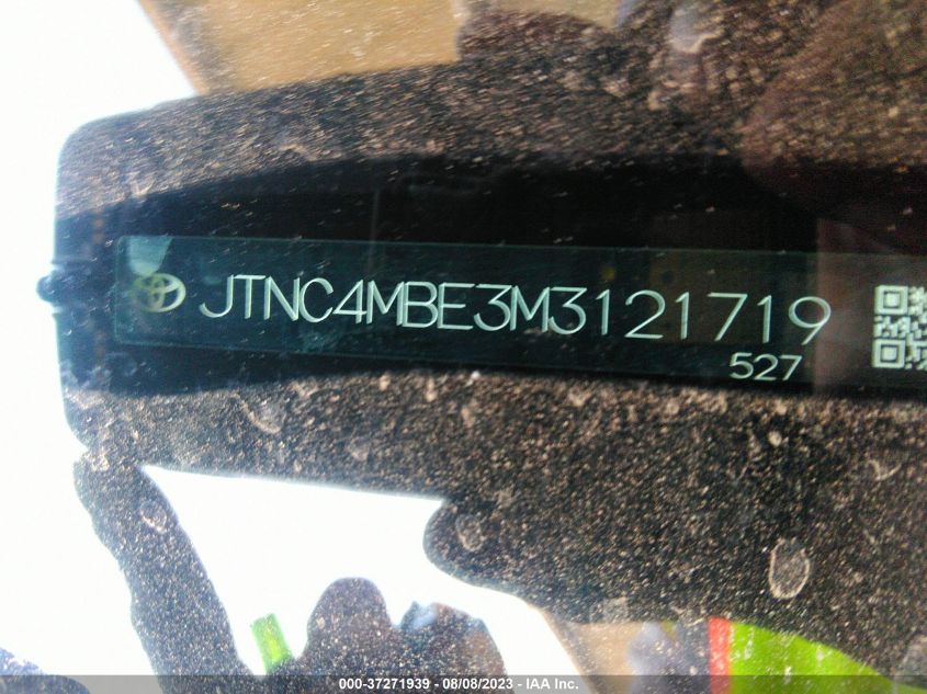 2021 TOYOTA COROLLA HATCHBACK XSE JTNC4MBE3M3121719