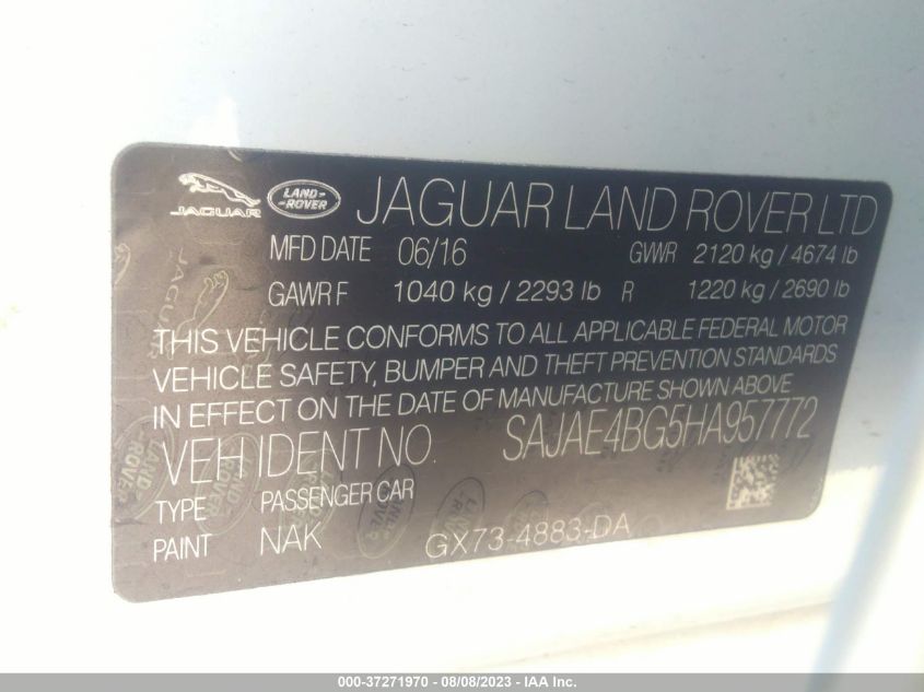 2017 JAGUAR XE 25T PRESTIGE - SAJAE4BG5HA957772