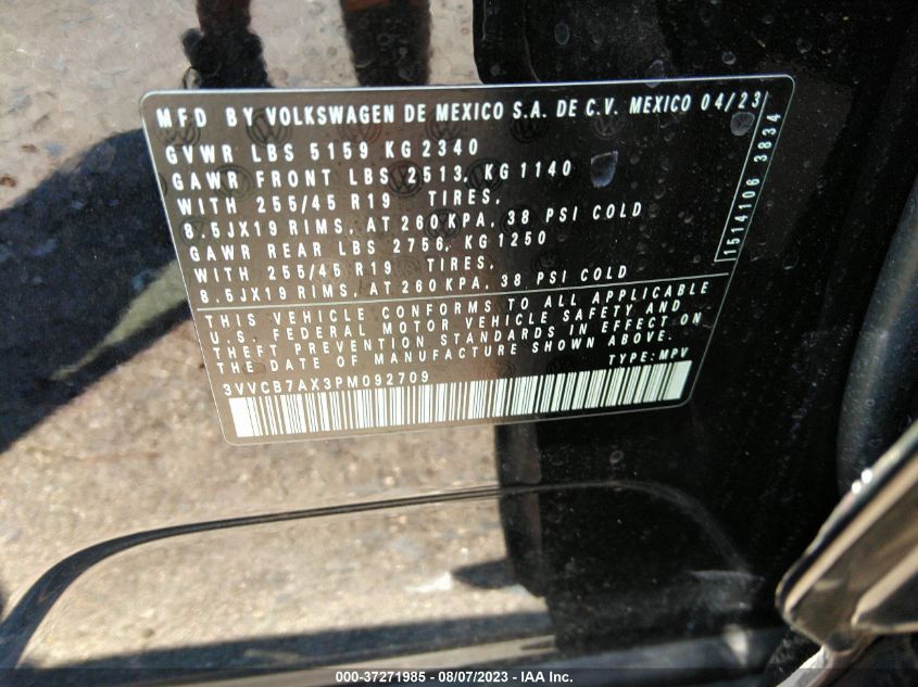 2023 VOLKSWAGEN TIGUAN SE R-LINE BLACK - 3VVCB7AX3PM092709