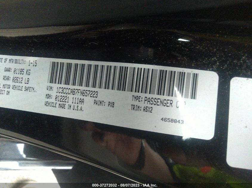 2015 CHRYSLER 200 LIMITED - 1C3CCCAB7FN657223