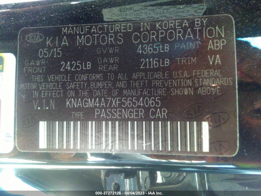 2015 KIA OPTIMA LX - KNAGM4A7XF5654065