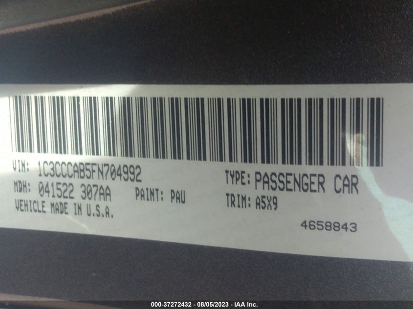 2015 CHRYSLER 200 LIMITED - 1C3CCCAB5FN704992