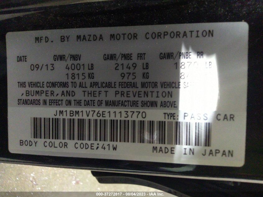 2014 MAZDA MAZDA3 I TOURING - JM1BM1V76E1113770