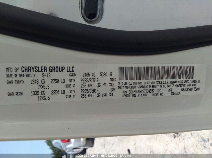 2014 DODGE JOURNEY SE - 3C4PDCAB2ET134507