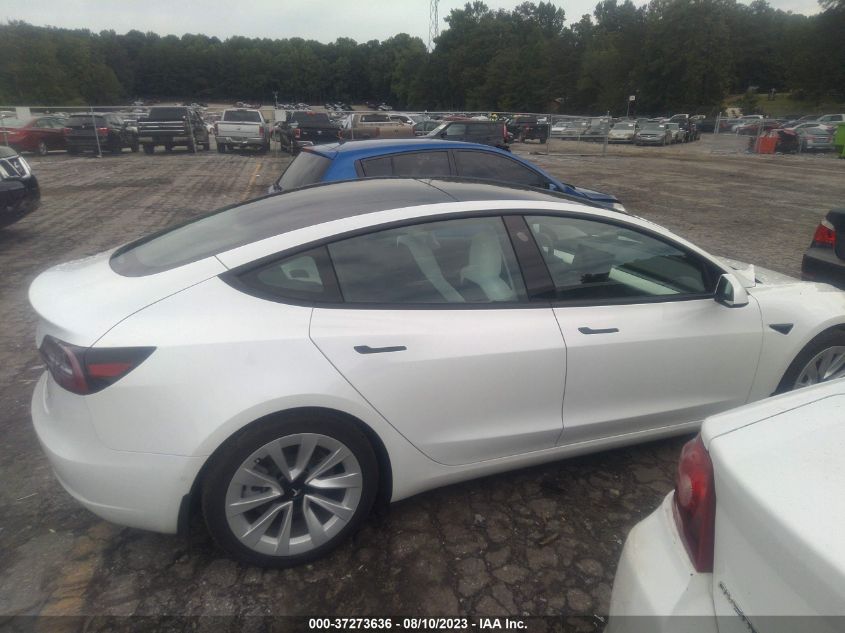 2022 TESLA MODEL 3 - 5YJ3E1EB0NF128018