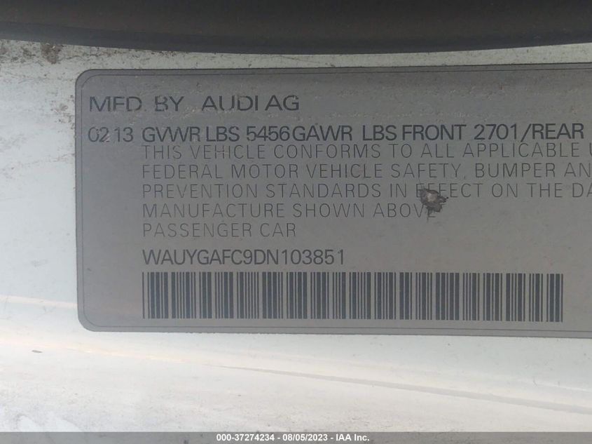 2013 AUDI A7 3.0 PREMIUM PLUS - WAUYGAFC9DN103851