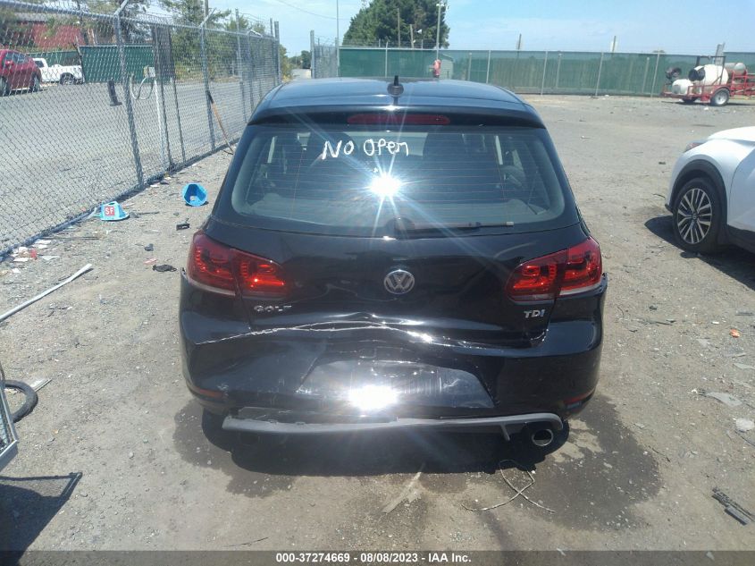 2013 VOLKSWAGEN GOLF TDI W/SUNROOF & NAV - WVWNM7AJ3DW136443