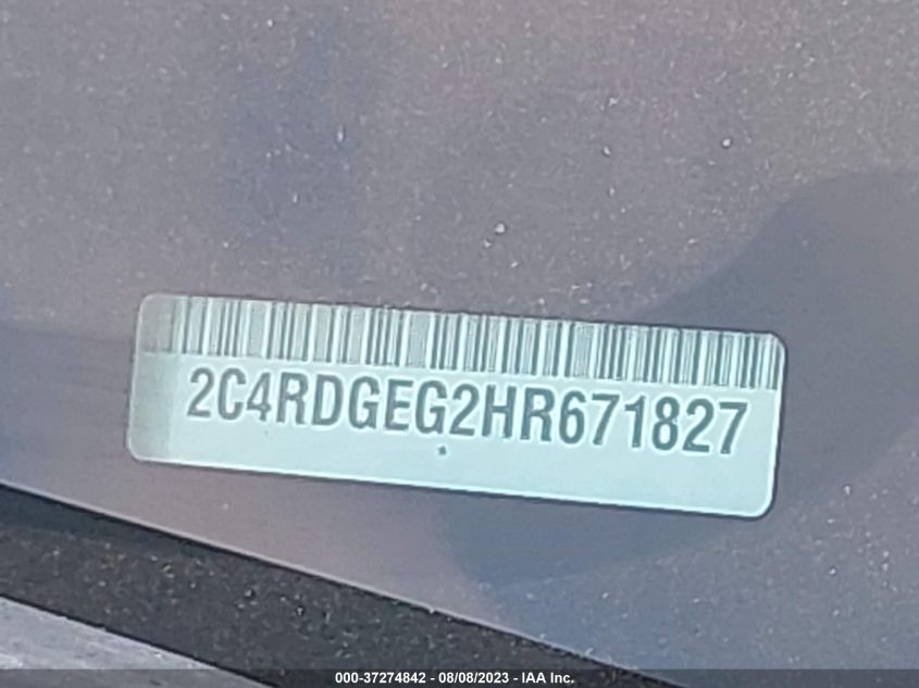 2017 DODGE GRAND CARAVAN GT - 2C4RDGEG2HR671827