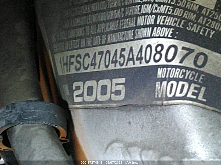 2005 HONDA GL1800 1HFSC47045A408070