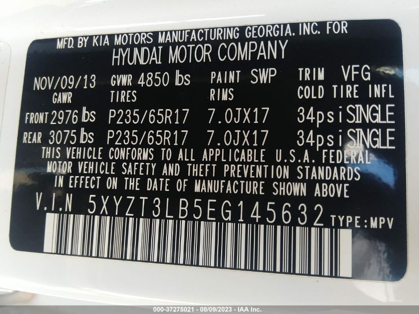 2014 HYUNDAI SANTA FE SPORT - 5XYZT3LB5EG145632