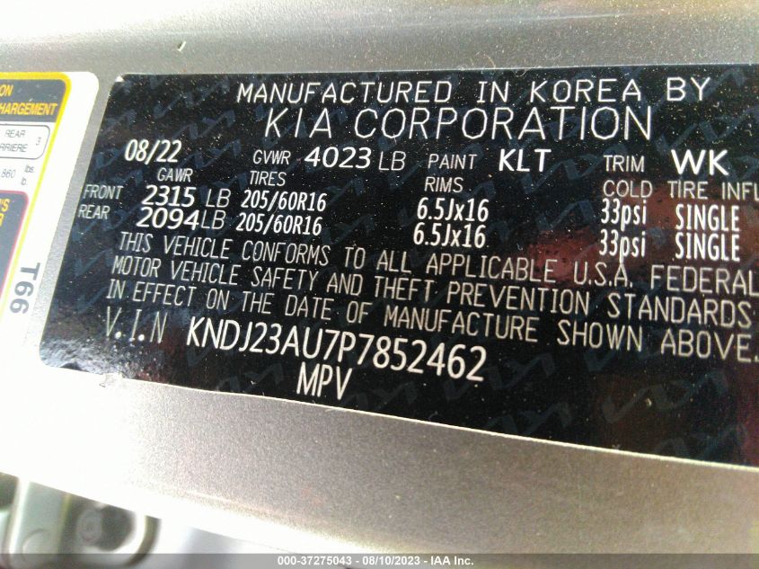 2023 KIA SOUL LX - KNDJ23AU7P7852462