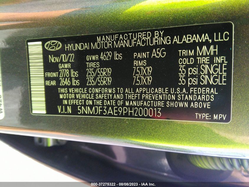 2023 HYUNDAI TUCSON SEL - 5NMJF3AE9PH200013