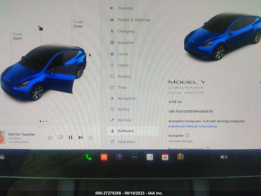 2023 TESLA MODEL Y LONG RANGE - 7SAYGDEE8PA090679