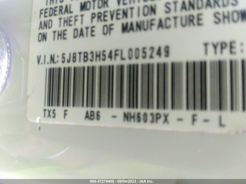 2015 ACURA RDX TECH PKG - 5J8TB3H54FL005249