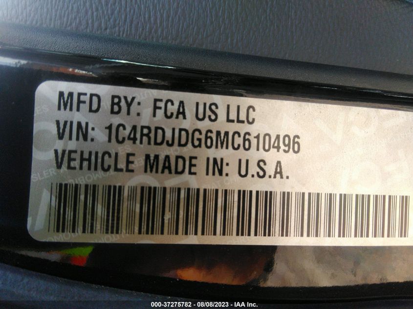 1C4RDJDG6MC610496 Dodge Durango GT PLUS 9