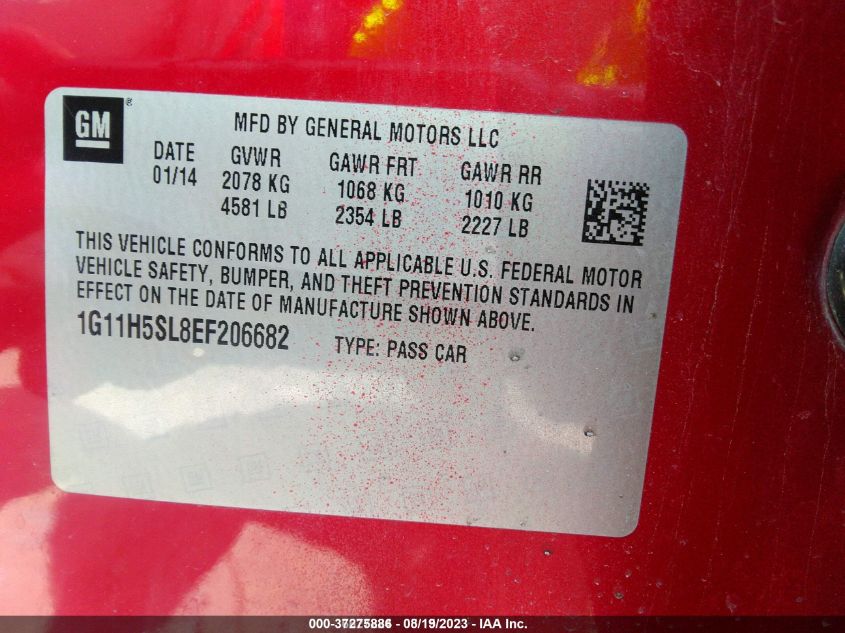 2014 CHEVROLET MALIBU LTZ - 1G11H5SL8EF206682