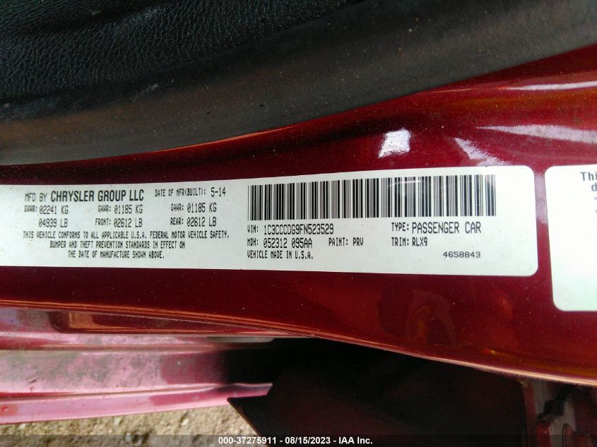 2015 CHRYSLER 200 S - 1C3CCCDG9FN523529