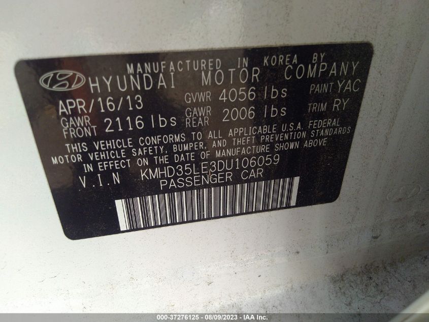 2013 HYUNDAI ELANTRA GT - KMHD35LE3DU106059