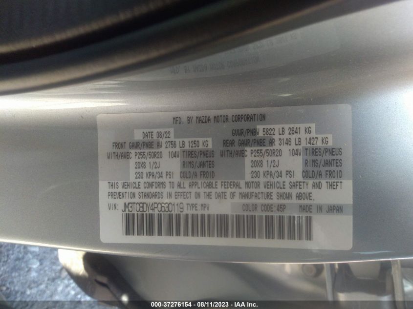 2023 MAZDA CX-9 GRAND TOURING - JM3TCBDY4P0630119