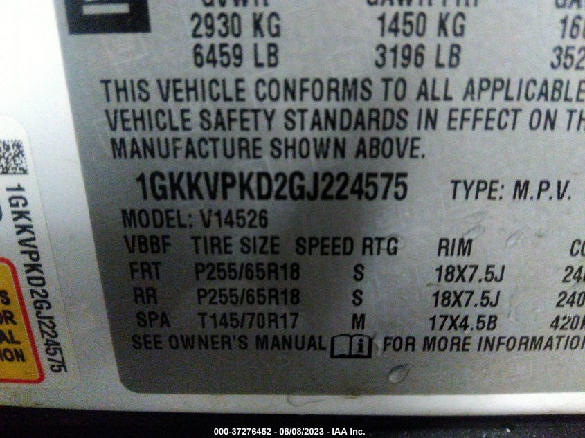 2016 GMC ACADIA SLE - 1GKKVPKD2GJ224575
