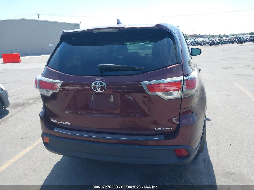 2016 TOYOTA HIGHLANDER LE - 5TDBKRFH9GS250218