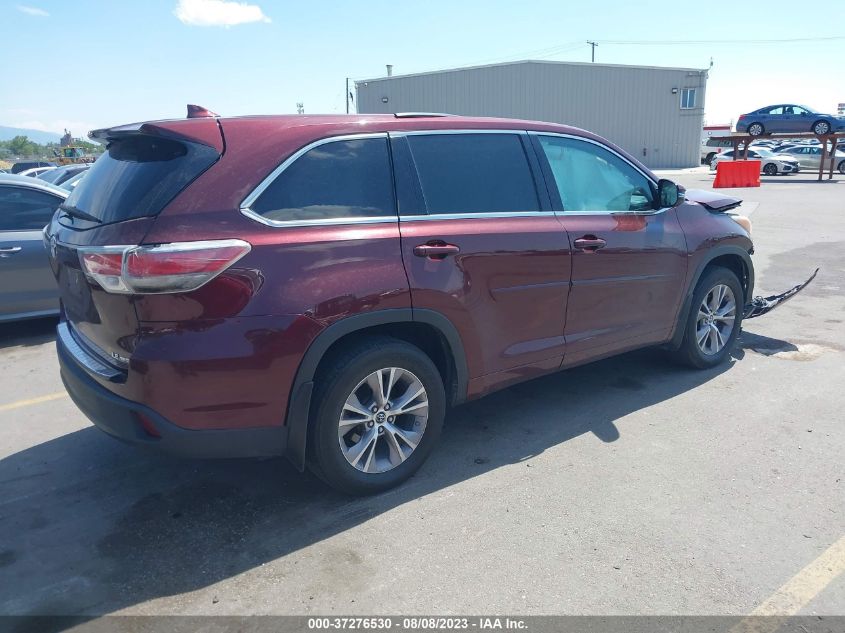 2016 TOYOTA HIGHLANDER LE - 5TDBKRFH9GS250218