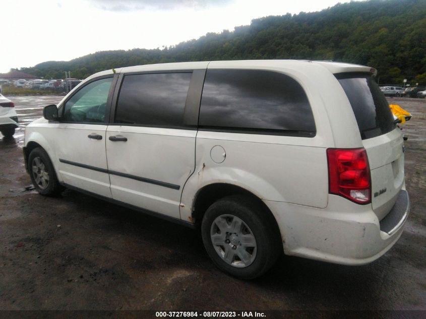2013 RAM CARGO VAN TRADESMAN 2C4RRGAG4DR694365
