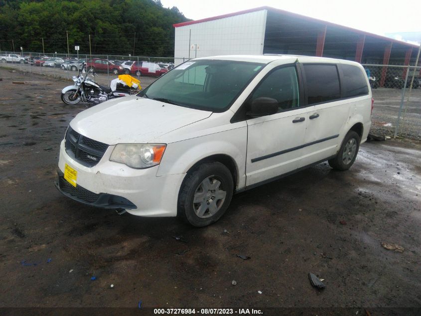 2013 RAM CARGO VAN TRADESMAN 2C4RRGAG4DR694365