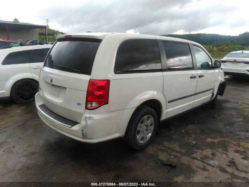 2013 RAM CARGO VAN TRADESMAN 2C4RRGAG4DR694365