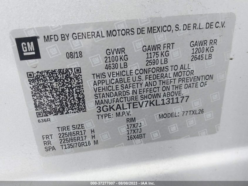 2019 GMC TERRAIN SLE - 3GKALTEV7KL131177