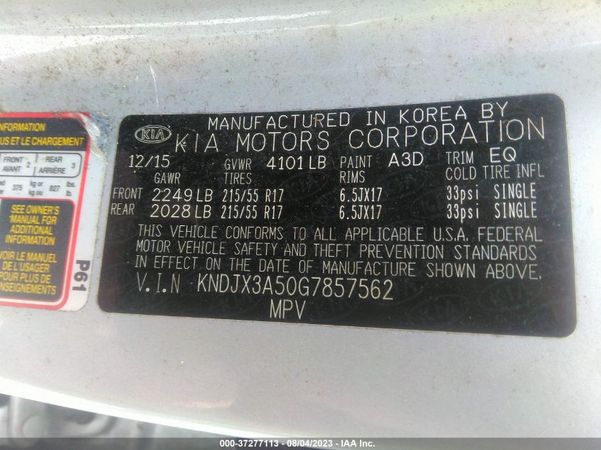 2016 KIA SOUL ! - KNDJX3A50G7857562