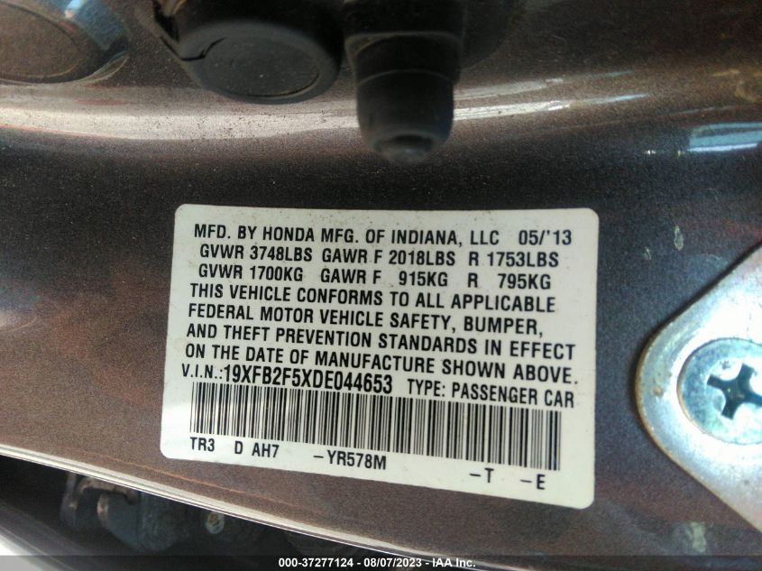 2013 HONDA CIVIC SDN LX - 19XFB2F5XDE044653