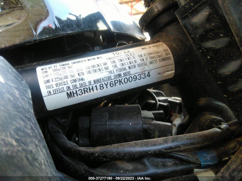 2023 YAMAHA YZFR3 A MH3RH18Y6PK009334