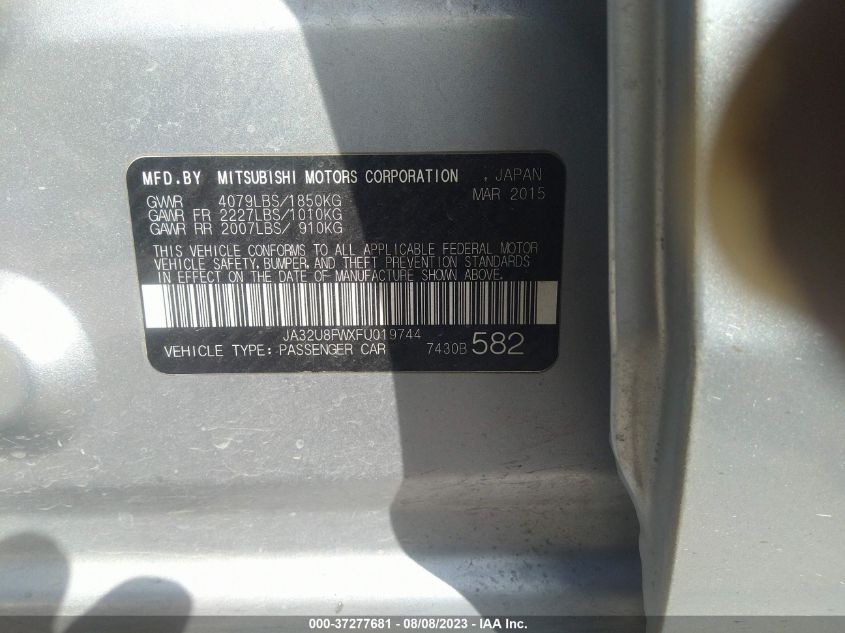 2015 MITSUBISHI LANCER GT - JA32U8FWXFU019744
