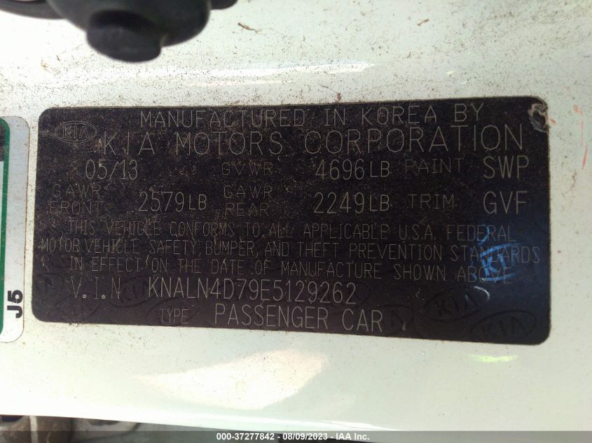 2014 KIA CADENZA PREMIUM - KNALN4D79E5129262