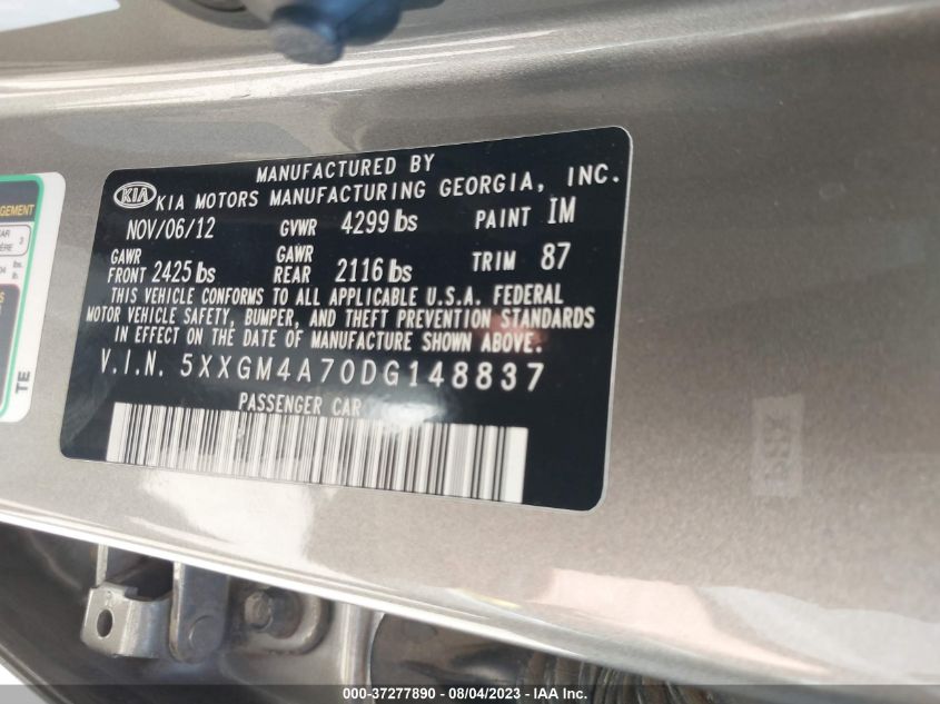 2013 KIA OPTIMA LX - 5XXGM4A70DG148837