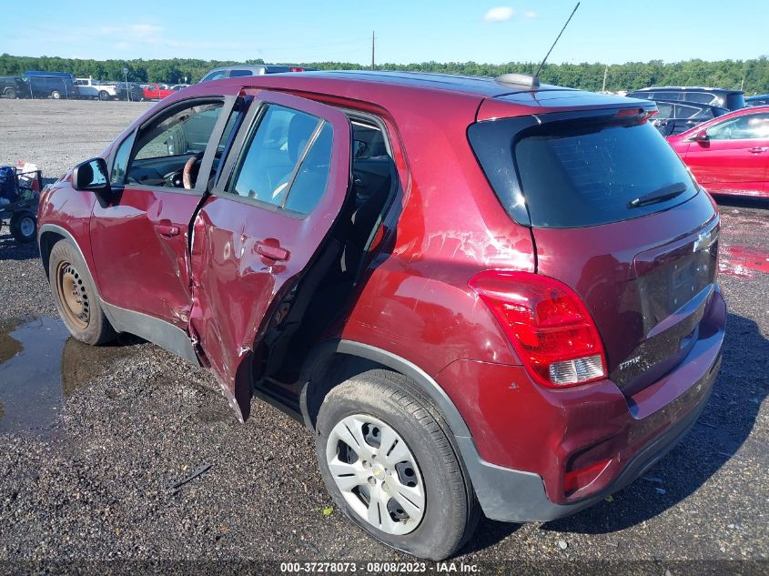 2017 CHEVROLET TRAX LS - 3GNCJKSB7HL146342