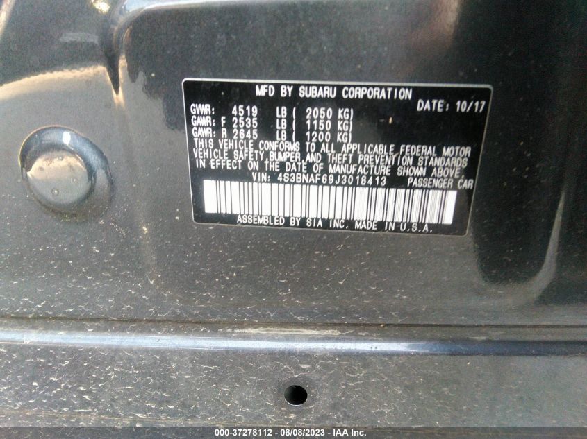 2018 SUBARU LEGACY PREMIUM - 4S3BNAF69J3018413