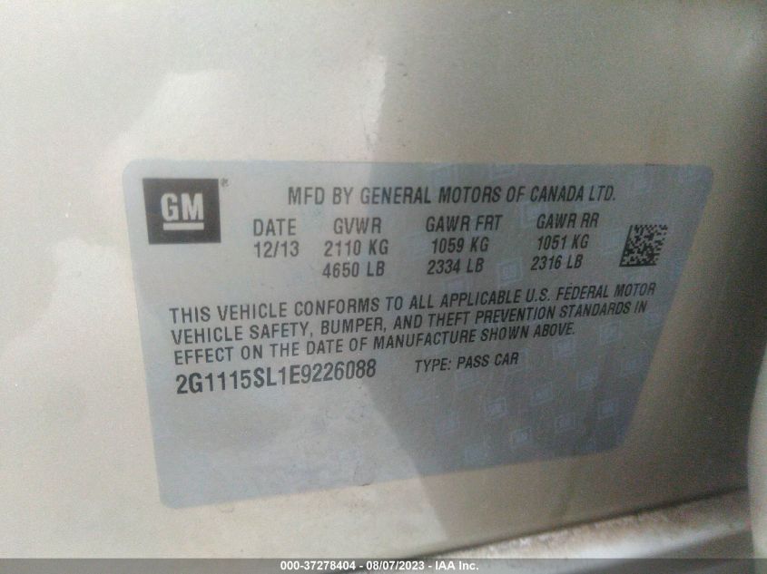2014 CHEVROLET IMPALA LT - 2G1115SL1E9226088