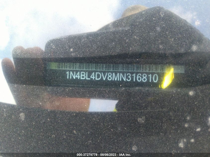 2021 NISSAN ALTIMA SV - 1N4BL4DV8MN316810