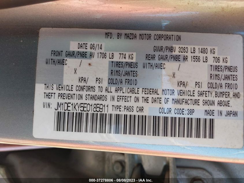 2014 MAZDA MAZDA2 SPORT - JM1DE1KY5E0185911