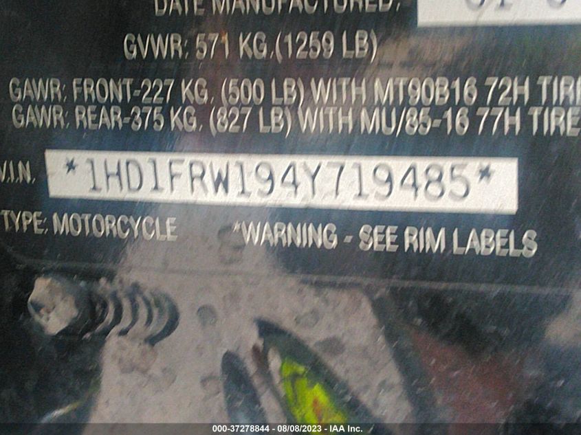 2004 HARLEY-DAVIDSON FLHRCI - 1HD1FRW194Y719485